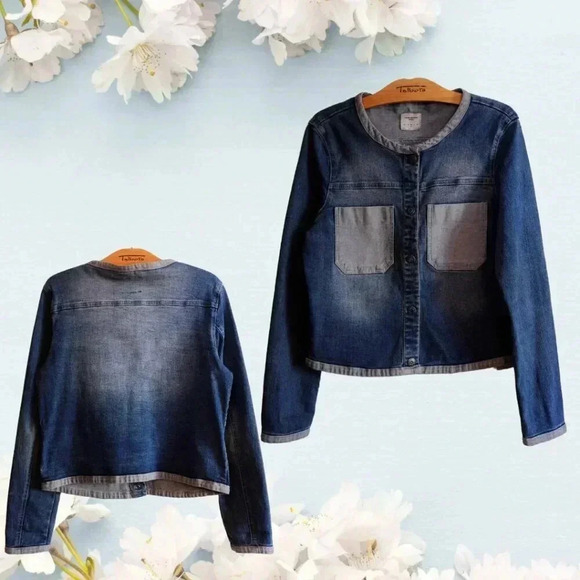 Vero Moda Cropped Length Denim Jacket Size Medium - Picture 1 of 5